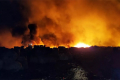 Масштабный пожар на свалке в Кривом Роге
