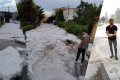 На Грецию обрушился сильный летний ливень с градом. Видео