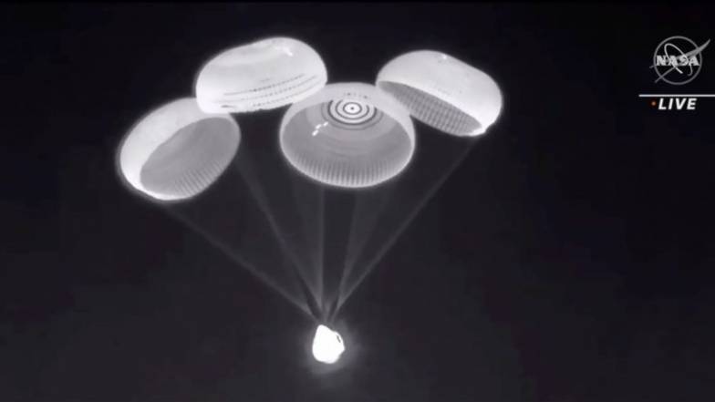 Екіпаж NASA SpaceX благополучно приземлився у Мексиканській затоці Екіпаж NASA SpaceX благополучно приземлився у Мексиканській затоці